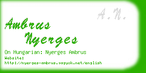 ambrus nyerges business card